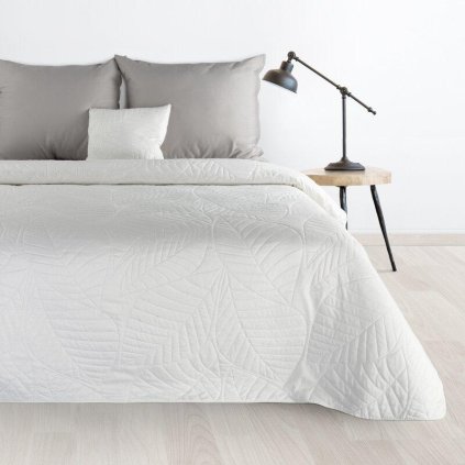 72921 biely prehoz na postel boni6 s geometrickym vzorom 170x210 cm
