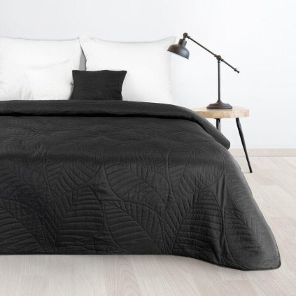 72927 cierny prehoz na postel boni6 s geometrickym vzorom 170x210 cm