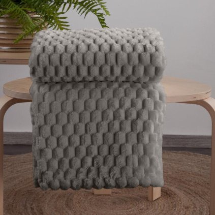 72975 siva hunata deka cindy6 s 3d vzorom 200x220 cm