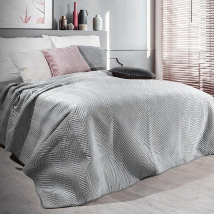 73515 strieborny zamatovy prehoz na postel sofia 200x220 cm