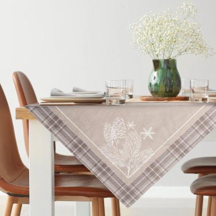 73680 vianocny obrus na stol holly 85x85 cm