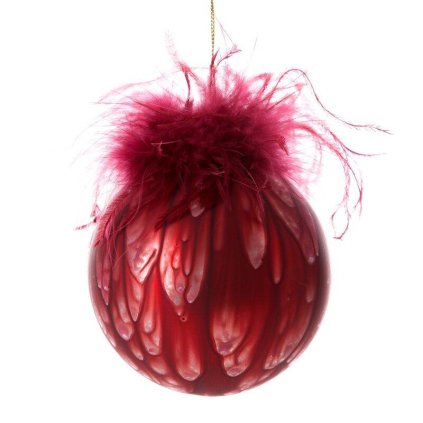 74535 cervena sklenena vianocna gula 10 cm sada 4 ks