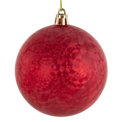 74697 cervena plastova vianocna gula 8 cm sada 4 ks