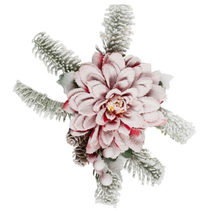 75021 zeleny vianocny kvet na stromcek 25x20 cm sada 12 ks