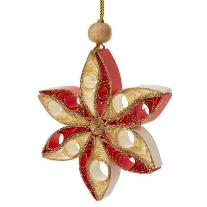 75114 cervena vianocna ozdoba na stromcek 12x9 cm sada 3 ks