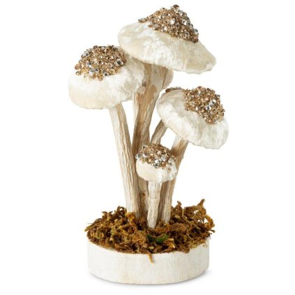 75363 kremova vianocna ozdoba na stromcek 12x12x20 cm sada 2 ks