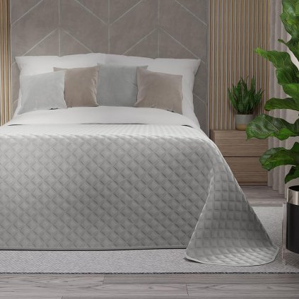 75441 pastelovo sivy zamatovy prehoz na postel velvi 170x210 cm