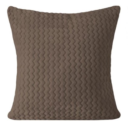 7551 hneda dekoracna obliecka na vankus onyx 40x40 cm