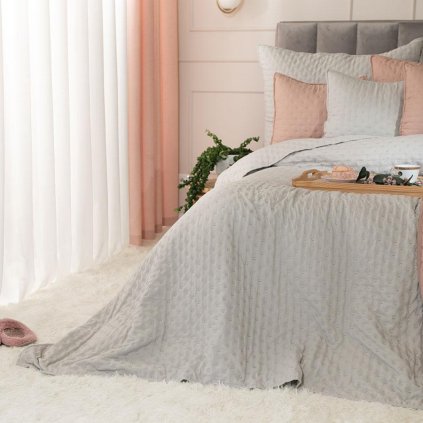 75564 svetlosivy gulickovy prehoz na postel nules 170x210 cm