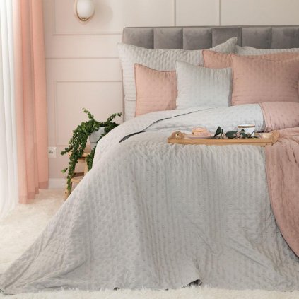 75567 svetlosivy gulickovy prehoz na postel nules 200x220 cm