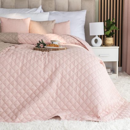 75783 pudrovo ruzovy prehoz na postel molly 170x210 cm