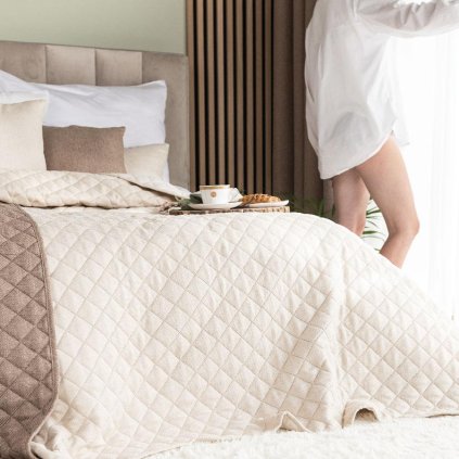 75795 kremovy prehoz na postel molly 220x240 cm