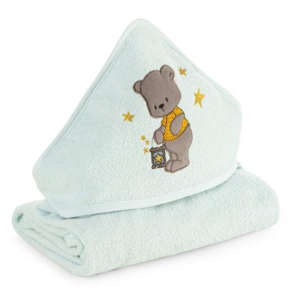 76875 mentolovy detsky uterak s kapucnou baby62 100x100 cm