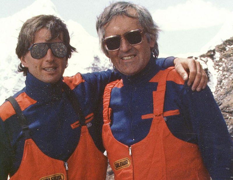 Róbert Gálfy s otcom Ivanom Gálfym pod Lhotse Shar 1984