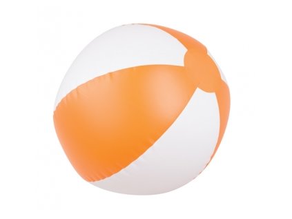 Nafukovací plážový míč, BÍLO - ORANŽOVÝ