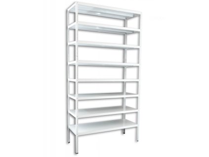 Geschraubtes Haushaltsregal Biedrax 75 x 150 x 250 cm, weiss - 8 Fachböden