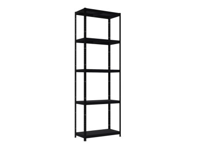 Speisekammer Regale Biedrax 40 x 100 x 210 cm, 5 Fachböden x 100 kg, schwarz