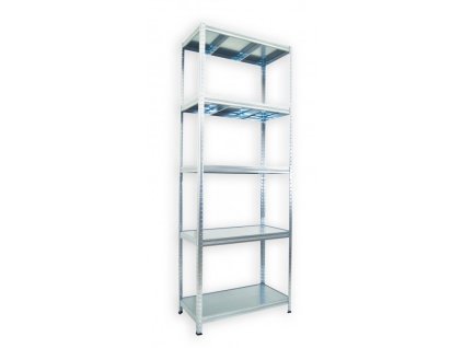 Kovový regál do domácnosti Biedrax 50 x 120 x 210 cm, pozinkovaný - 5 polic pozink