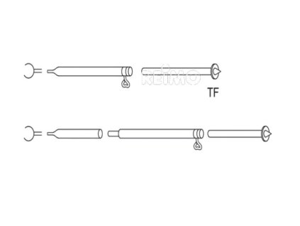 Tyč TF 165 - 260cm / průměr 25/22mm / ocel