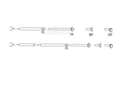 Tyč GF 2-dílná / 125-205cm / průměr 22/19mm / ocel