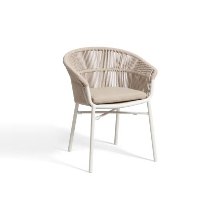 Záhradné jedálenské kreslo LAKE vo farbe BIANCO/BEIGE