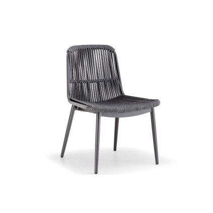 Záhradná stolička COMO v prevedení ANTHRACITE/DARK GREY ROUND/DARK GREY OLEFIN