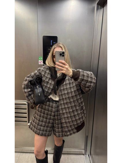 Bomber kabátová bunda marrone hnedá