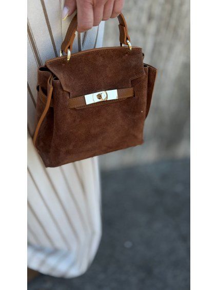 kabelka mini brusena koza camel 3