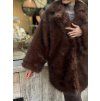 hnedý dámsky kožuch pelliccia oversize