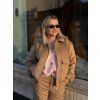 Bomber bunda scamosciata camel