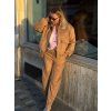 Camel elegantné nohavice s uvoľneným strihom v modernom mestskom štýle