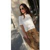 upletovy top begi biela uni