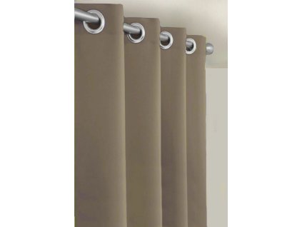 Výprodej Dekorační látky, Blackout UNI tmavě béžový, 150 cm (Výprodejový rozměr (šíře x výška) 150 x 250 cm)