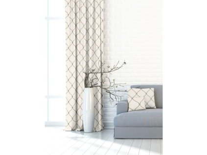 Výprodej Dekorační látky, Blackout, ornament zámecký,  150 cm (Výprodejový rozměr (šíře x výška) 150 x 170 cm)
