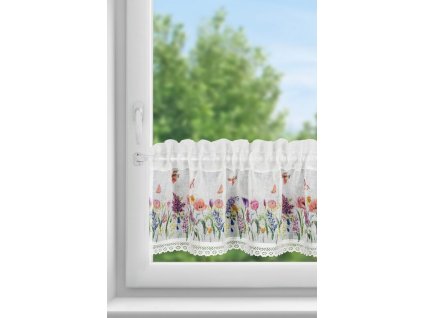 4840 firana gotowa bella na tasmie 150 x 30 cm bialy