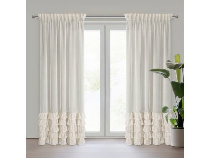 9268 firana gotowa carli na tasmie 140 x 270 cm bezowy