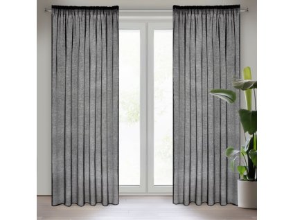 60658 firana gotowa celine na tasmie 140 x 270 cm czarny