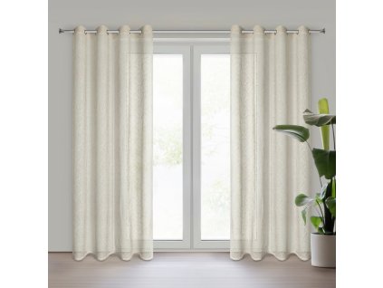 13525 firana gotowa cyntia 140 x 250 cm kremowy