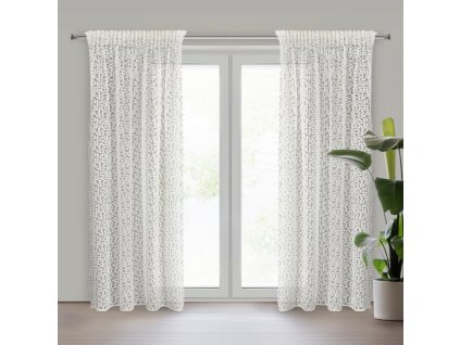 4954 firana gotowa daisy na tasmie 130 x 270 cm bialy