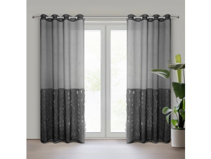 10681 firana gotowa debora 140 x 250 cm czarny