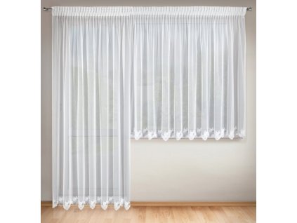 97 firana gotowa dek 400 x 160 cm bialy