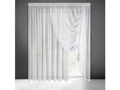 1699 firana gotowa dek 500 x 250 cm bialy