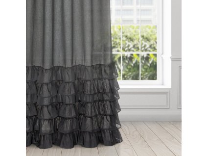 51985 firana gotowa dolly na tasmie 140 x 250 cm czarny