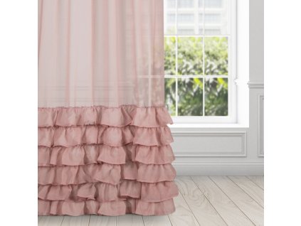 57133 firana gotowa dolly na tasmie 140 x 250 cm rozowy