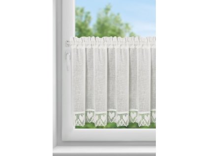 4696 firana gotowa doris na tasmie 150 x 60 cm kremowy