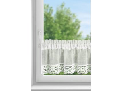 30865 firana gotowa gabi na tasmie 150 x 30 cm kremowy