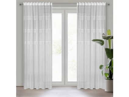 43789 firana gotowa ines na tasmie 140 x 270 cm bialy