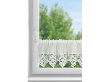 4699 firana gotowa isaac na tasmie 150 x 30 cm bialy