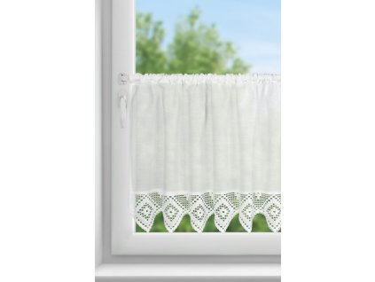 4702 firana gotowa isaac na tasmie 150 x 60 cm bialy