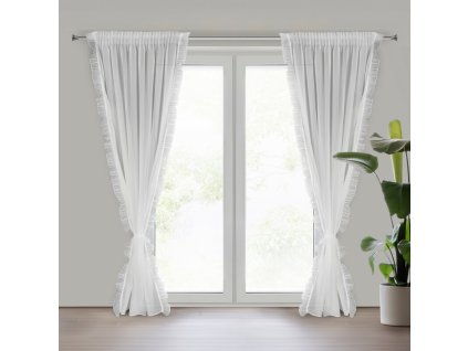 9058 firana gotowa karen na tasmie 140 x 270 cm bialy